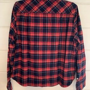 Plaid flannel with partial zipper going down the front! Only worn 1x